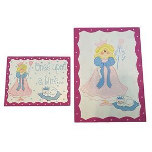 2pc Princess Painting Home Wall Decor Decoration Art Kids